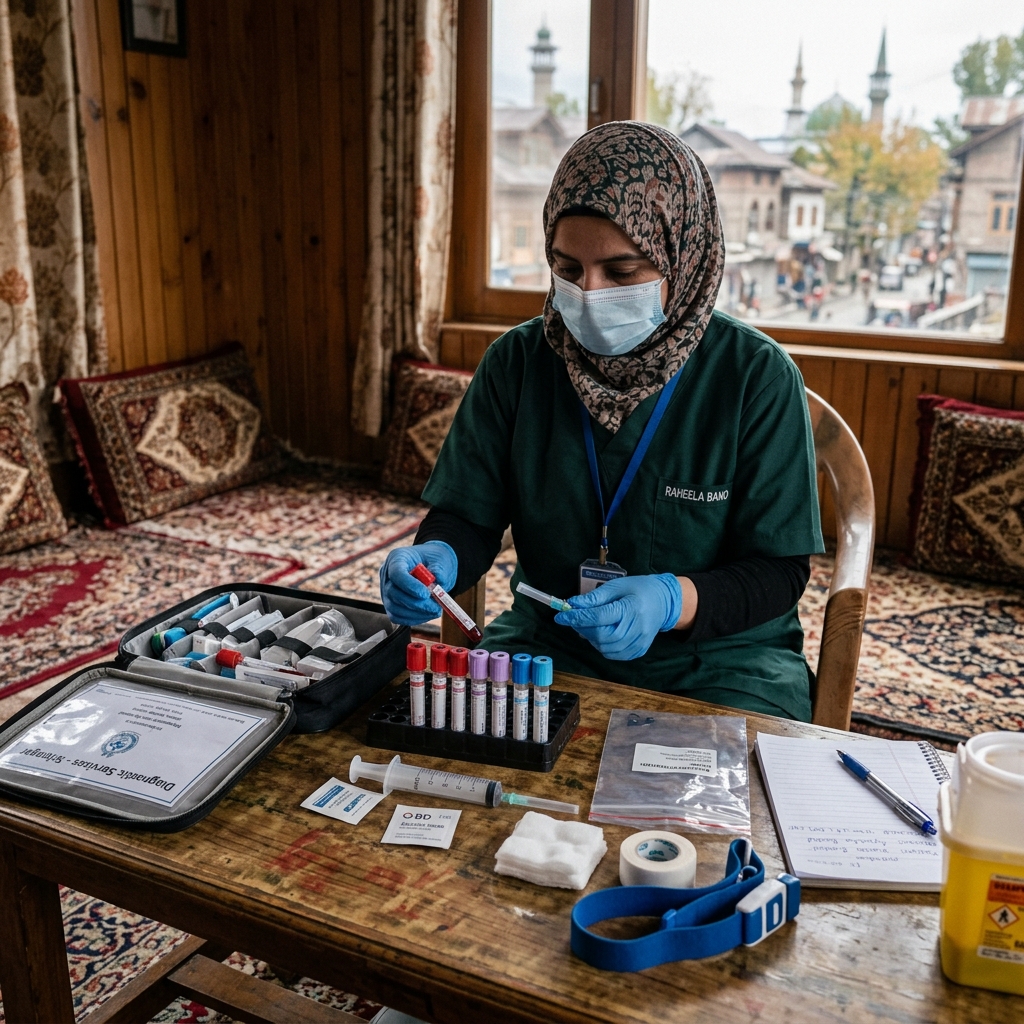 Blood test at home in Srinagar: process and how to book