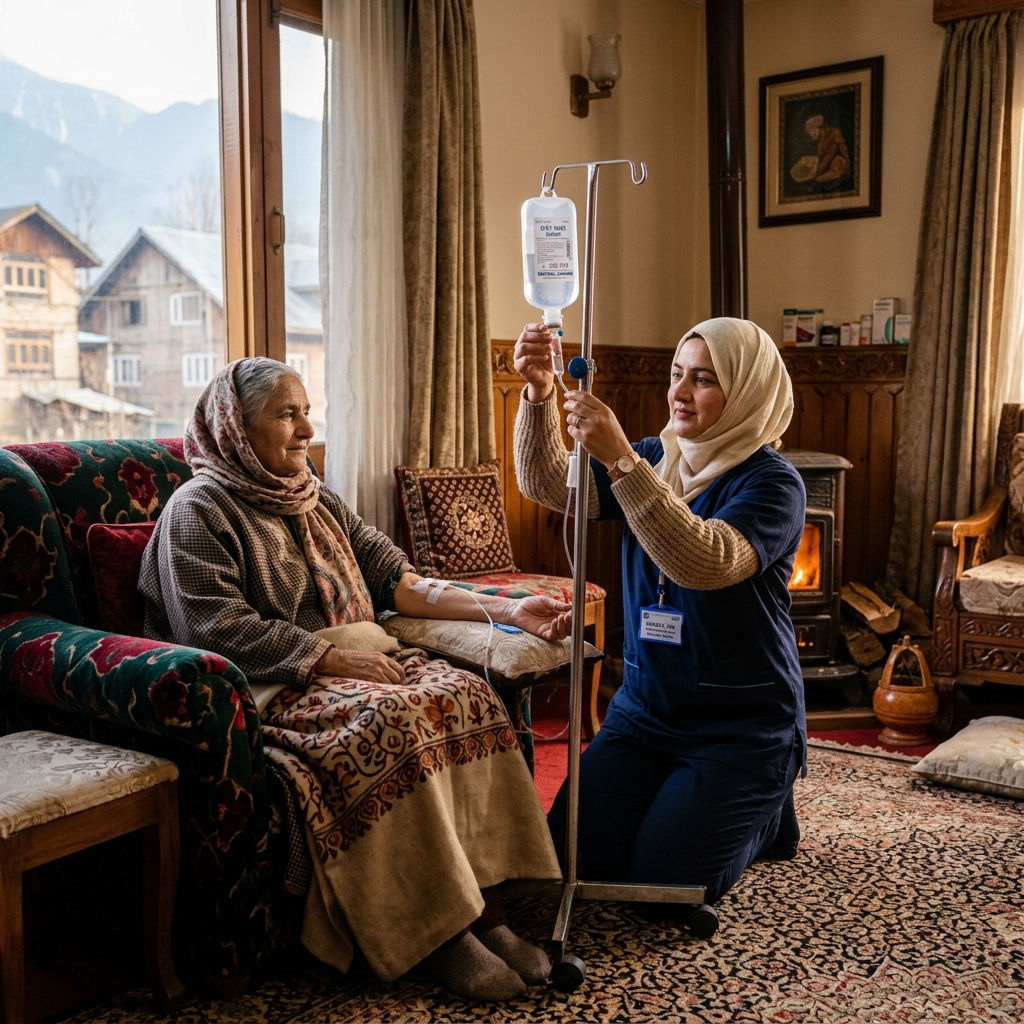 IV drip therapy at home in Srinagar: uses, safety and booking guide