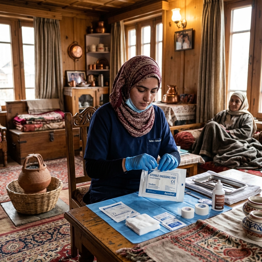 Wound care at home after surgery: a nurse's guide for Kashmir patients